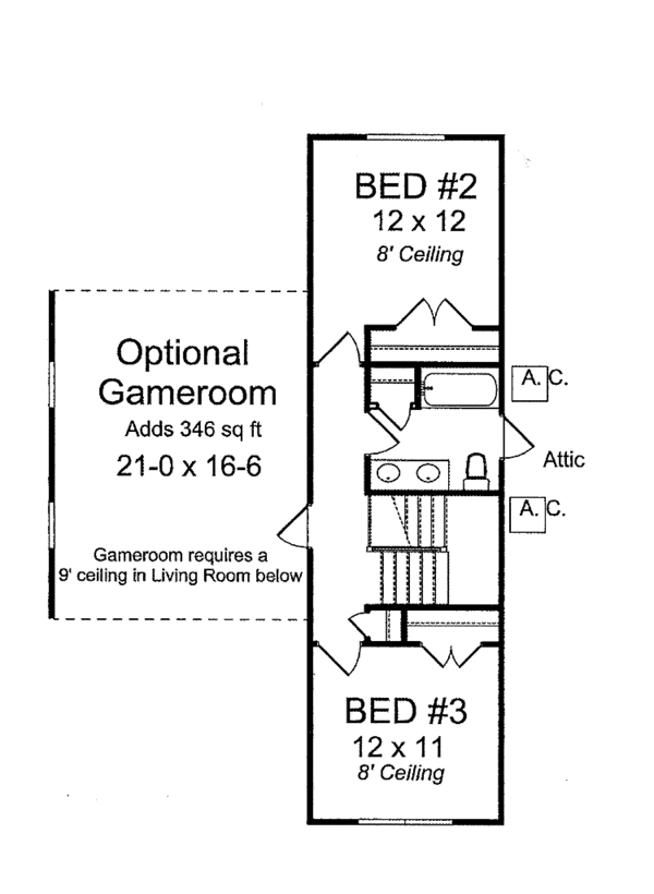 Dream House Plan - Traditional Floor Plan - Upper Floor Plan #513-2108