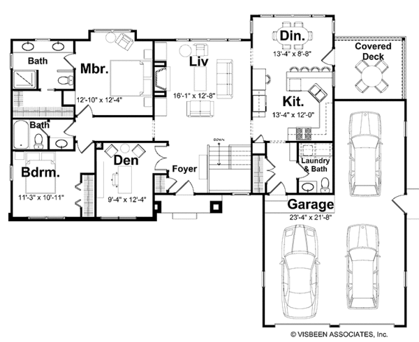 Craftsman Floor Plan - Main Floor Plan #928-145