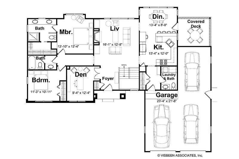 Home Plan - Floor Plan - Main Floor for Craftsman House Plan #928-145 - 4 bed, 3.5 bath