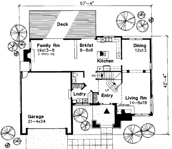 Architectural House Design - European Floor Plan - Main Floor Plan #320-1067