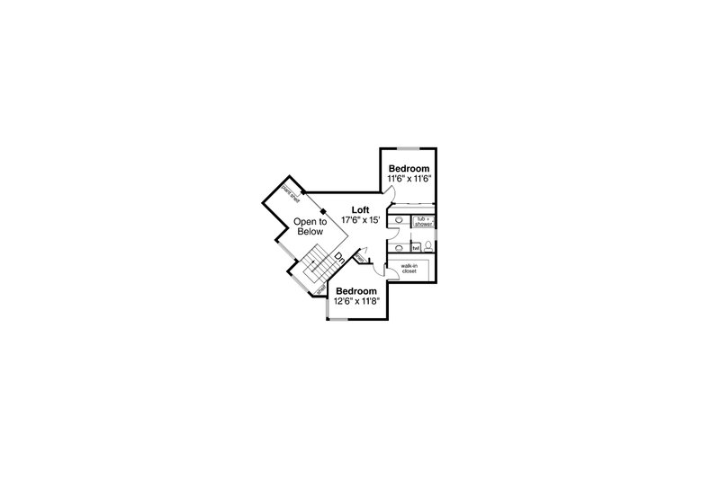 Home Plan - Floor Plan - Other Floor 1 for Mediterranean House Plan #124-245 - 3 bed, 2.5 bath