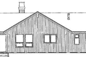 Exterior - Rear Elevation for Cabin House Plan #47-937 - 3 bed, 2 bath