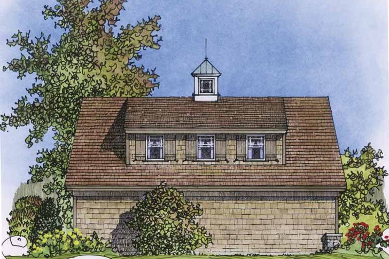 House Plan Design - Exterior - Rear Elevation for Country House Plan #1016-76, 1 bath