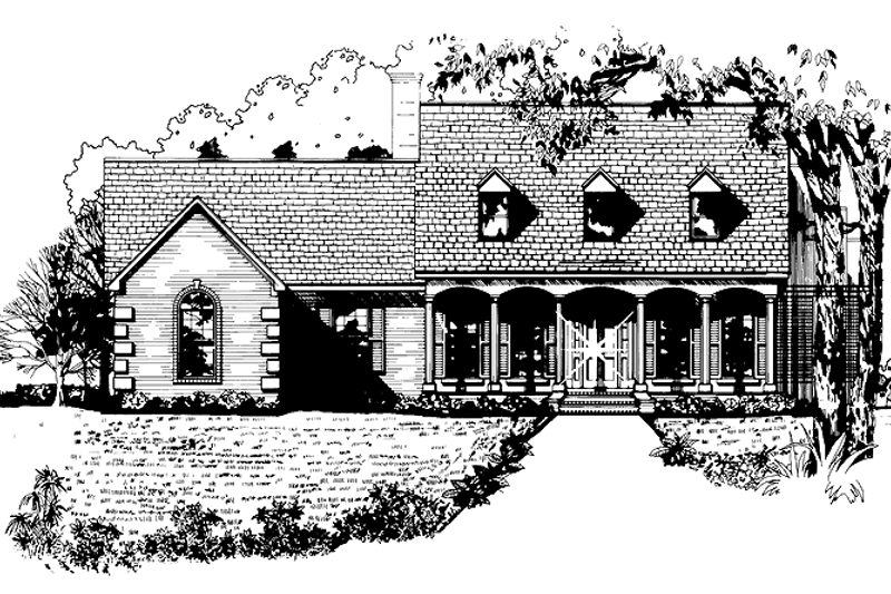 Home Plan - Country Exterior - Front Elevation Plan #15-306
