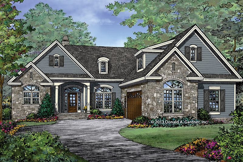 Architectural House Design - Exterior - Front Elevation 4 for Craftsman House Plan #929-981 - 3 bed, 2 bath