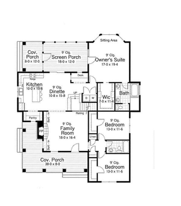 Home Plan - Traditional Floor Plan - Main Floor Plan #51-1046