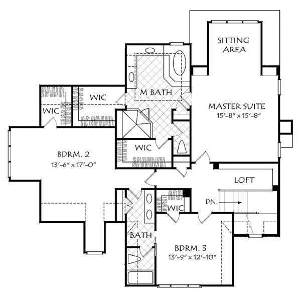 Dream House Plan - Country Floor Plan - Upper Floor Plan #927-521