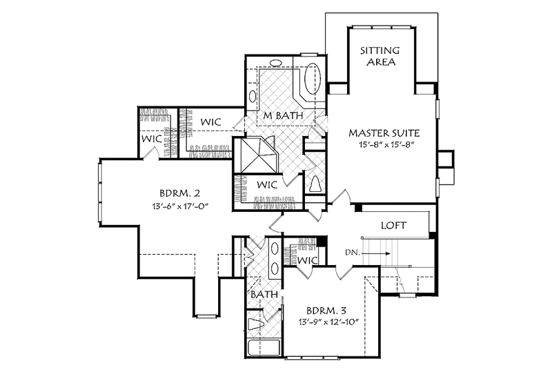 Dream House Plan - Floor Plan - Upper Floor for Country House Plan #927-521 - 4 bed, 3 bath