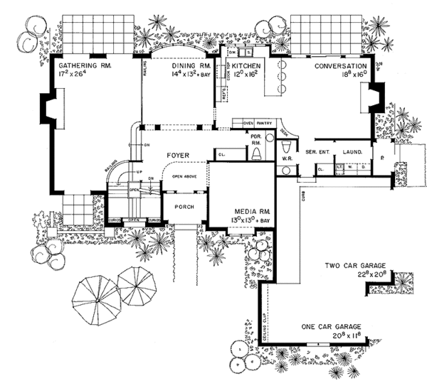 House Plan Design - Country Floor Plan - Main Floor Plan #72-990