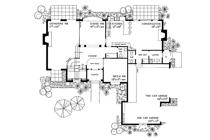 Dream House Plan - Floor Plan - Main Floor for Country House Plan #72-990 - 4 bed, 3 bath