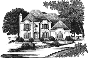 Architectural House Design - European Exterior - Front Elevation Plan #429-120