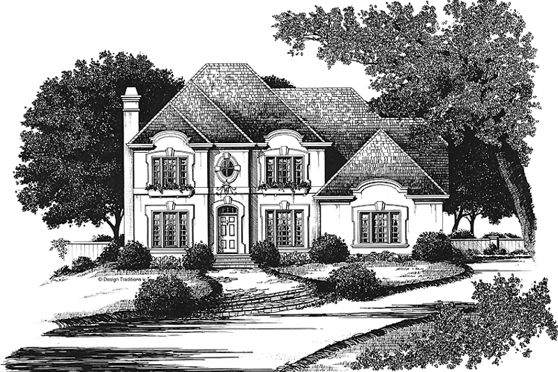Dream House Plan - European Exterior - Front Elevation Plan #429-120