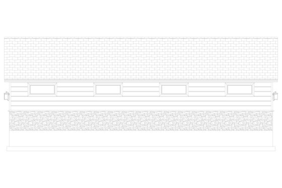 Exterior - Rear Elevation 2 for Traditional House Plan #1060-242, 0 bath