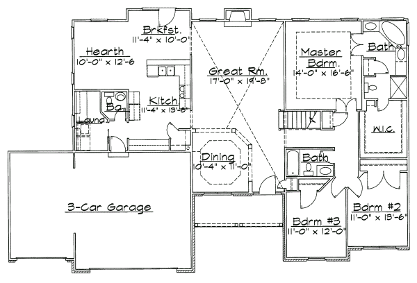 Dream House Plan - Traditional Floor Plan - Main Floor Plan #31-127
