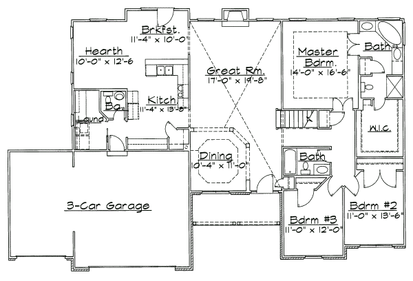 Home Plan - Traditional Floor Plan - Main Floor Plan #31-127
