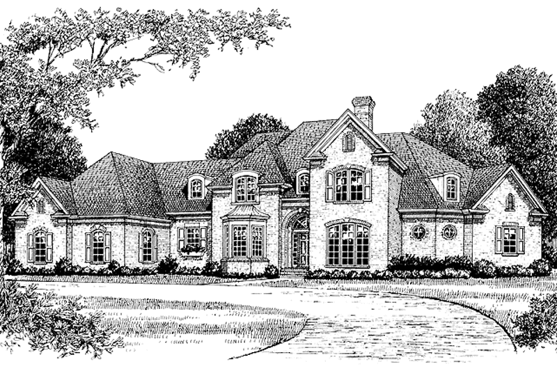 Dream House Plan - Exterior - Front Elevation 3 for Traditional House Plan #453-375 - 5 bed, 4 bath