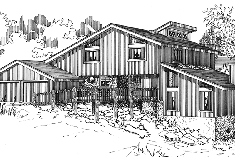 Dream House Plan - Prairie Exterior - Front Elevation Plan #320-1332