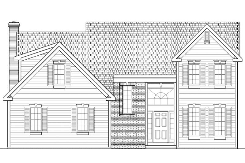 Dream House Plan - Colonial Exterior - Front Elevation Plan #328-437