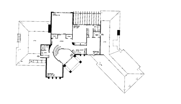 Home Plan - Contemporary Floor Plan - Upper Floor Plan #72-796