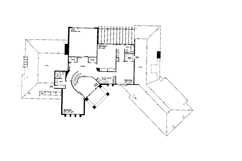 Home Plan - Floor Plan - Upper Floor for Contemporary House Plan #72-796 - 4 bed, 4 bath