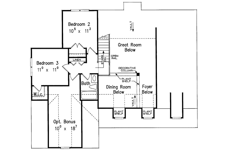 Home Plan - Floor Plan - Upper Floor for Country House Plan #927-246 - 3 bed, 2.5 bath