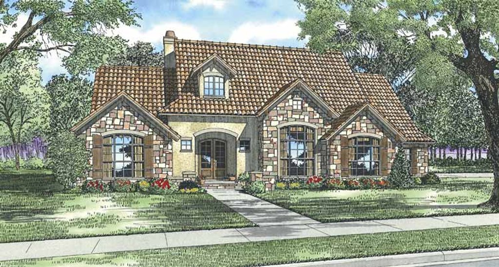 European Style House Plan 4 Beds 3 5 Baths 2788 Sq Ft Plan 17 2930 Homeplans Com