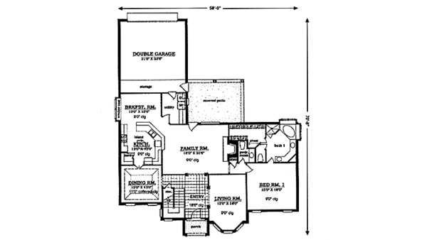 Home Plan - European Floor Plan - Main Floor Plan #42-681