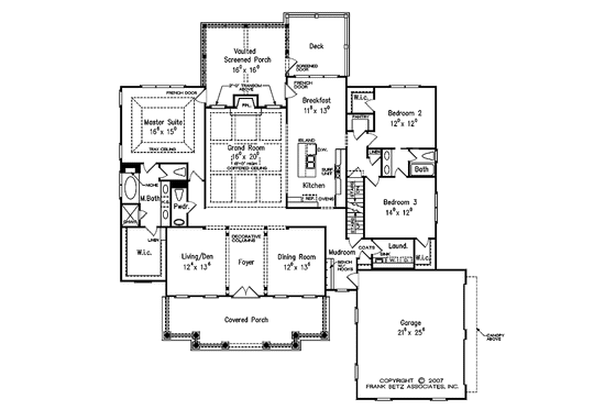 Floor Plan - Main Floor for Colonial House Plan #927-486 - 3 bed, 2.5 bath