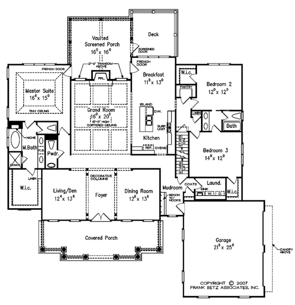 House Design - Colonial Floor Plan - Main Floor Plan #927-486