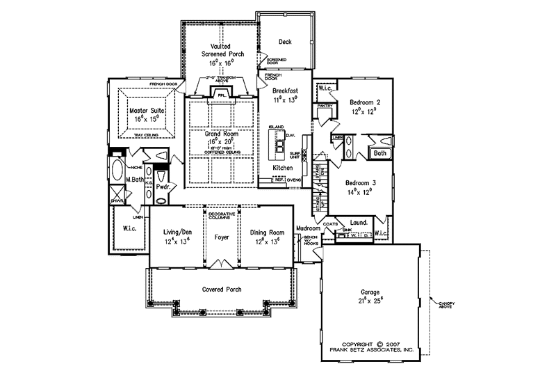 Home Plan - Floor Plan - Main Floor for Colonial House Plan #927-486 - 3 bed, 2.5 bath