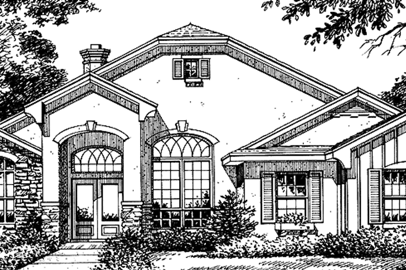 Architectural House Design - Contemporary Exterior - Front Elevation Plan #417-584