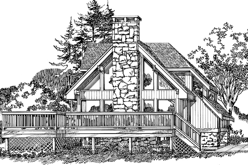 House Blueprint - Contemporary Exterior - Front Elevation Plan #47-728