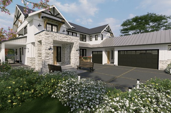 Exterior - Other Elevation for Farmhouse House Plan #1101-2 - 5 bed, 5.5 bath