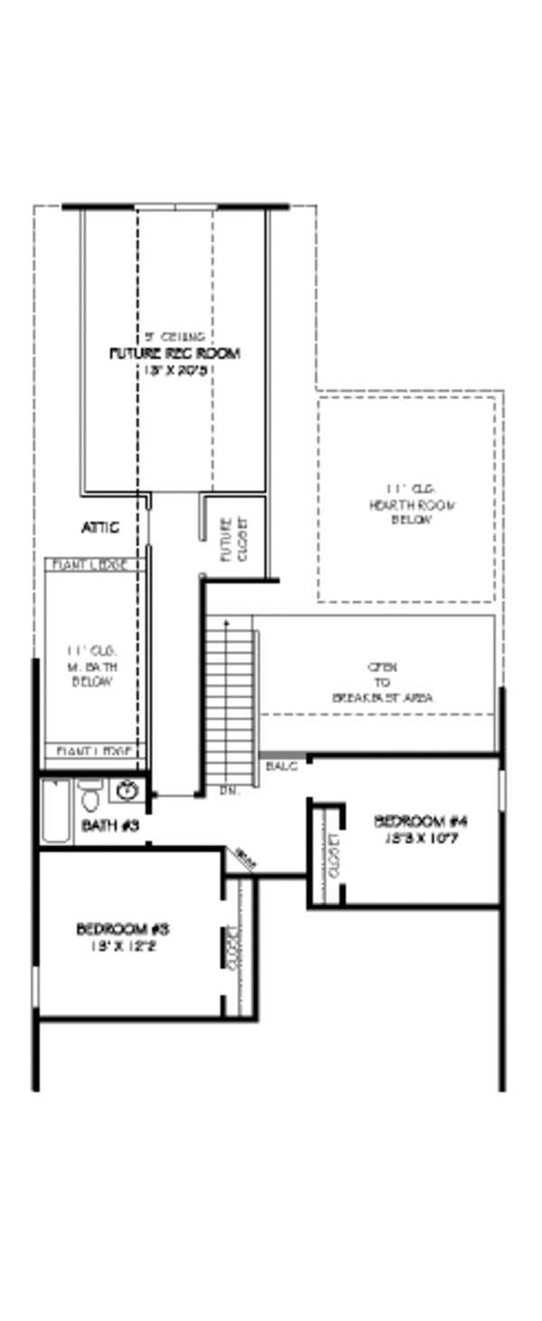 European Floor Plan - Upper Floor Plan #424-154