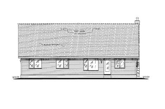 Exterior - Rear Elevation for Country House Plan #18-4517 - 3 bed, 2 bath