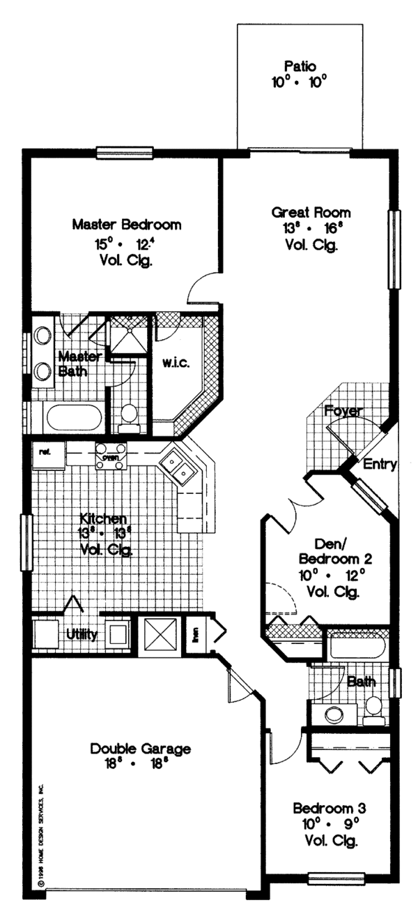 House Plan Design - Mediterranean Floor Plan - Main Floor Plan #417-677