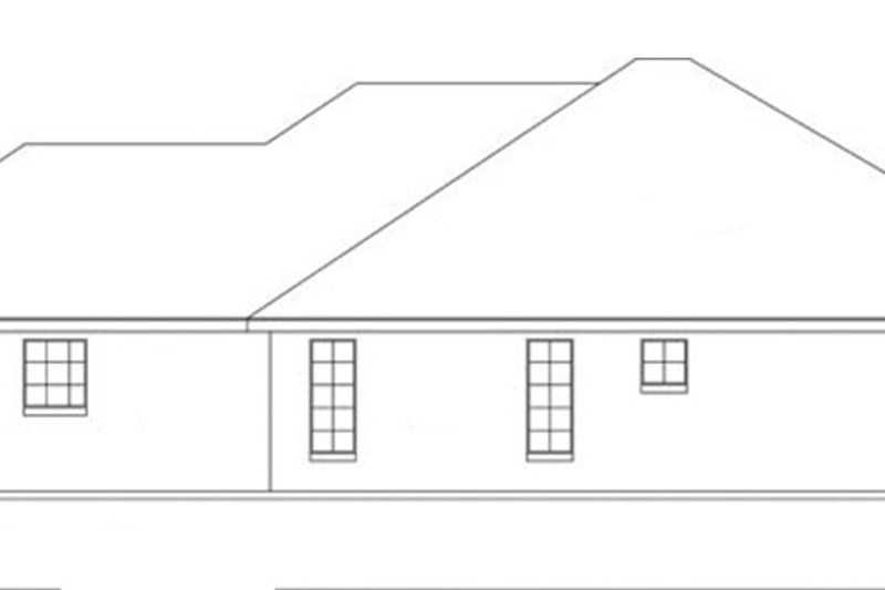 House Blueprint - Exterior - Rear Elevation 2 for Ranch House Plan #1061-11 - 3 bed, 2 bath