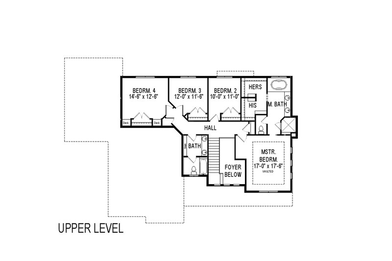 Home Plan - Floor Plan - Upper Floor for Traditional House Plan #920-80 - 6 bed, 4 bath