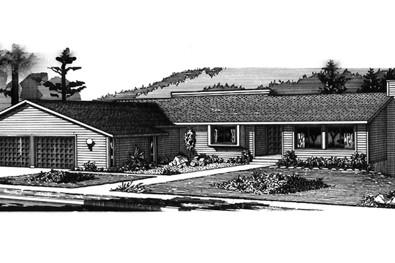 House Plan Design - Ranch Exterior - Front Elevation Plan #320-1330