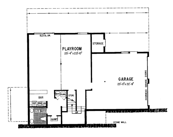 Home Plan - Contemporary Floor Plan - Lower Floor Plan #72-1062