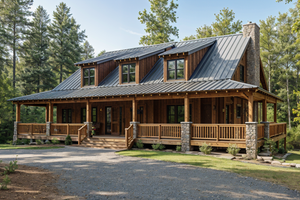 Country Exterior - Front Elevation Plan #17-652