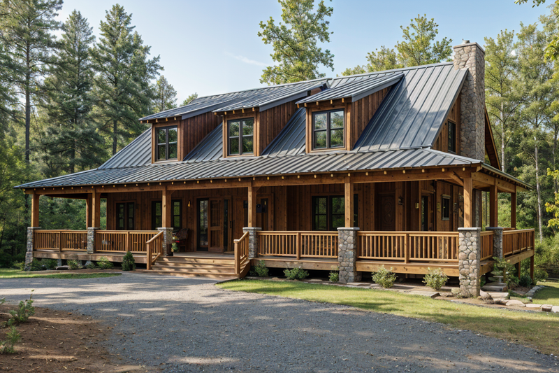 Country Style House Plan - 10 Beds 3.5 Baths 4134 Sq/Ft Plan #17-652 Exterior