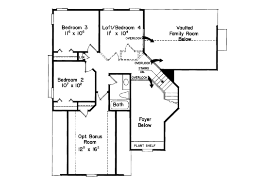 Floor Plan - Upper Floor for Colonial House Plan #927-239 - 4 bed, 2.5 bath