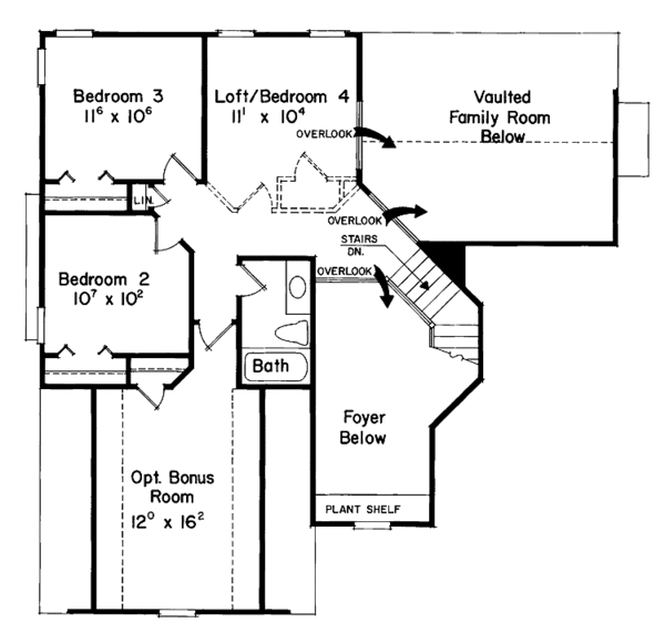 House Design - Colonial Floor Plan - Upper Floor Plan #927-239