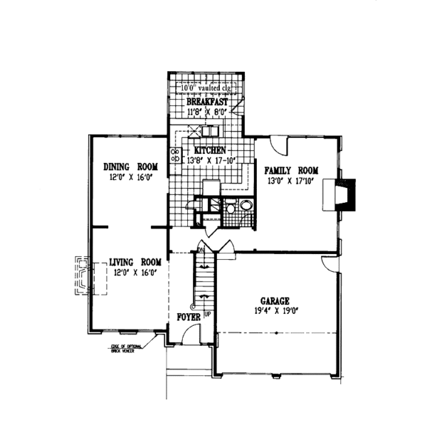 House Plan Design - Colonial Floor Plan - Main Floor Plan #953-95