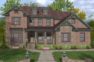 Craftsman Exterior - Front Elevation Plan #56-562