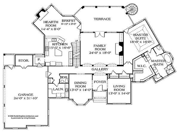 House Plan Design - Traditional Floor Plan - Main Floor Plan #453-375