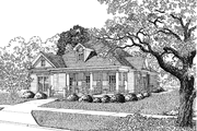 Country Style House Plan - 3 Beds 2 Baths 1915 Sq/Ft Plan #17-2670 