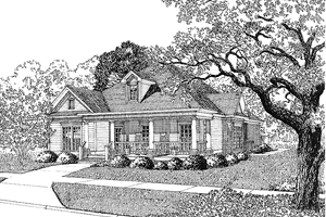 Country Exterior - Front Elevation Plan #17-2670