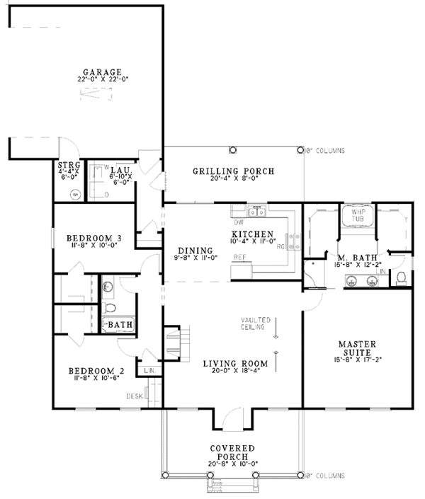 House Plan Design - Classical Floor Plan - Main Floor Plan #17-3206
